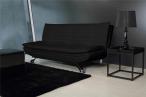 Actona Faith nowoczesna sofa rozkładana czarna imitacja skóry