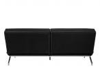 Actona Perugia elegancka sofa rozkładana czarna ekoskóra