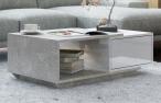 Ława Nancy biały połysk - jasny beton - aranżacja