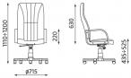 Fotel gabinetowy Mefisto 2002 niebieski M-62