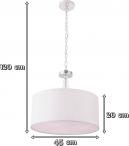 Lampa wisząca z abażurem Elegance - wymiary