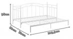 Actona Bavo rozsuwane łóżko ozdobne z metalu 80-160x200cm