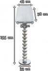 Lampa stojąca z białym kloszem Deco Floor TS-060216F-CHWH - wymiar