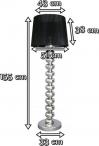 Lampa podłogowa czarna Deco Floor TS-060216F - wymiary
