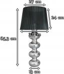 Lampka nocna czarna Deco Table TS-060216T - wymiary
