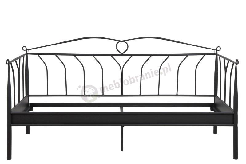 Ozdobne łóżko metalowe Line czarne
