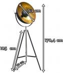 Awangardowa lampa podłogowa stojąca Antenne FLOOR TS-090522F-BK - wymiary