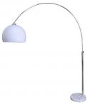 Wygięta lampa podłogowa z białym kloszem Vision Floor TS-010121W
