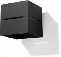 Czarny kinkiet cube nowoczesny do salonu Lobo SL.0204