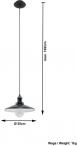 Lampa czarna Mare SL.0307 wymiary
