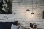 Lampa wisząca Acorn aranżacja czarny chrom stal