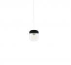 Lampa wisząca Acorn czarny chrom stal biała zawieszka