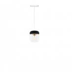 Czarna lampa Acorn białe zawieszenie