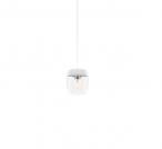Biala chrom acorn lampa wisząca