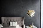Lampa silvia mosiądz stojąca aranżacja