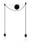 Zawiesie do lamp podwójne Cannonball Black Cluster 2