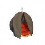Fotel wiszący drewniany Swing Pod Czerwony