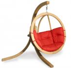Fotel wiszący drewniany Swing Pod (O-Zone) Czerwony