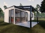 Pergola przyścienna z poliwęglanu na taras Regium 3x4