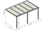 Pergola nad taras z poliwęglanu Regium 5x3,5