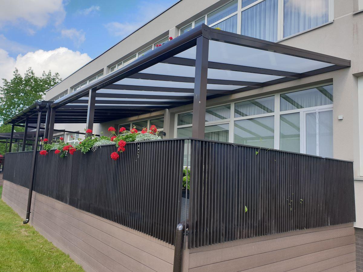 Wiata przyścienna z poliwęglanu ogrodowa Regium 6x3,5