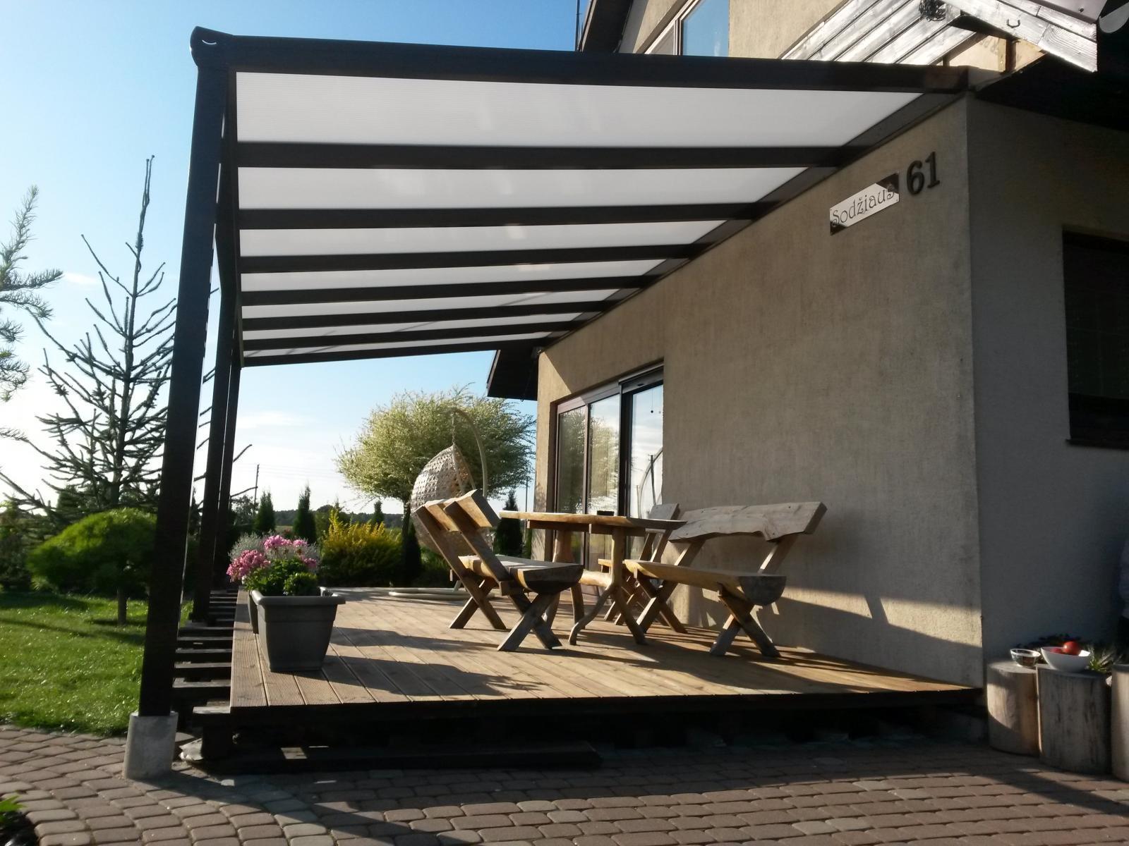 Dach nad taras przyścienny poliwęglan Regium 