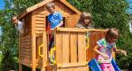 Domek ogrodowy drewniany ze zjeżdżalnią Fungoo MyHouse