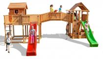 Plac zabaw zamek z drewna do ogrodu Maxi Joyful Castel