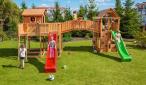 Plac zabaw zamek z drewna do ogrodu Maxi Joyfull Castel