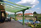 Drewniane zadaszenie tarasu z PCV S-Line 5x4m