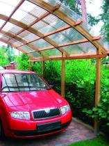Carport – garaż drewniany z dachem na 1 auto 3,6x5m
