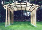 Carport – garaż drewniany z dachem na 1 auto 3,6x5m