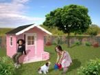 Domek drewniany dla dzieci do ogrodu IZA (2,4 m2)