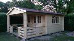 Letniskowy domek z tarasem KRAKWA 4x6 (21,8m2)