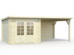 Drewniany domek na działkę z daszkiem Robert B 5,5x3