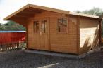 Wygodny drewniany domek MODRASZKA B 4x5 (17,56m2)