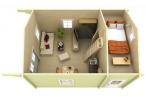 Domek na działkę ogrodową letniskowy RUDZIK C 7x4,5 (24m2)