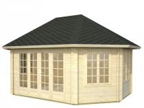 Elegancki drewniany domek na działkę Anna C 4x6 (20,3 m2)