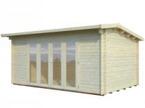 Domek drewniany na długą działkę Dariusz 5x3 (13,7 m2)