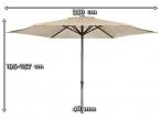Wymiary parasola ogrodowego Doppler Basic Lift II 350