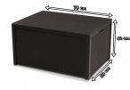 Stół do ogrodu ze skrzynią Arica Rattan Table brązowy
