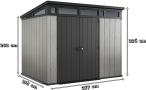 Plastový domček na náradie Keter Artisan 9x7 (6m2) - wymiary