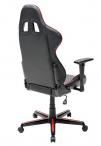 Skórzany fotel do komputera DXRacer FH08/NR czerwony