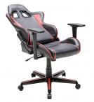 Skórzany fotel do komputera DXRacer FH08/NR czerwony