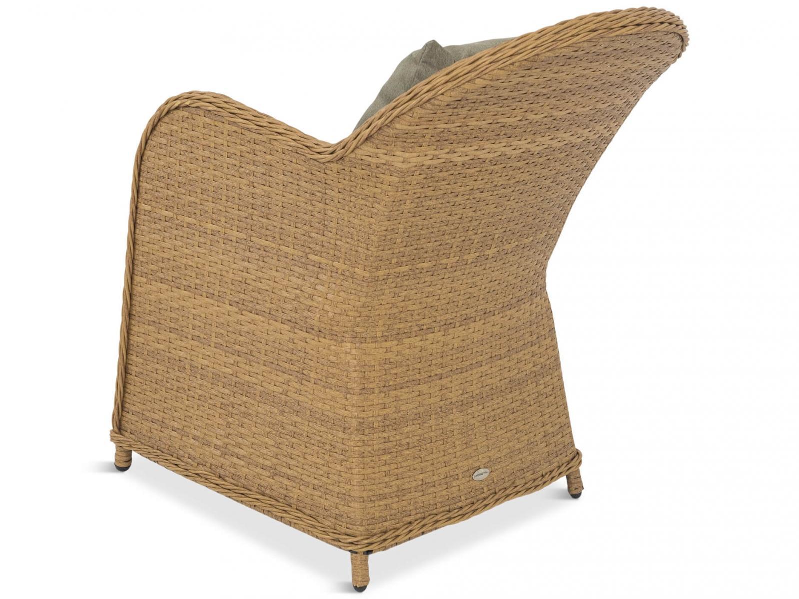 Fotel technorattany Altito Dark Aureolin & Pigeon Grey - tył