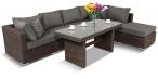Zestaw modułowych mebli balkonowych premium Ligurito VIII PLUS Brown Elite & Grey