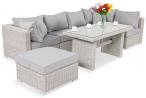 Duży narożnik wypoczynkowy biały Ligurito VIII Plus Off-White Elite & Taupe
