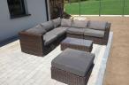 Nowoczesne meble z technorattanu LIGURITO IX PLUS Brown Elite & Grey
