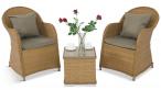 Altito Duo Caffe zestaw technorattanowy Dark Aureolin & Pigeon Grey