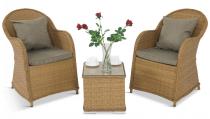 Altito Duo Caffe zestaw technorattanowy Dark Aureolin & Pigeon Grey